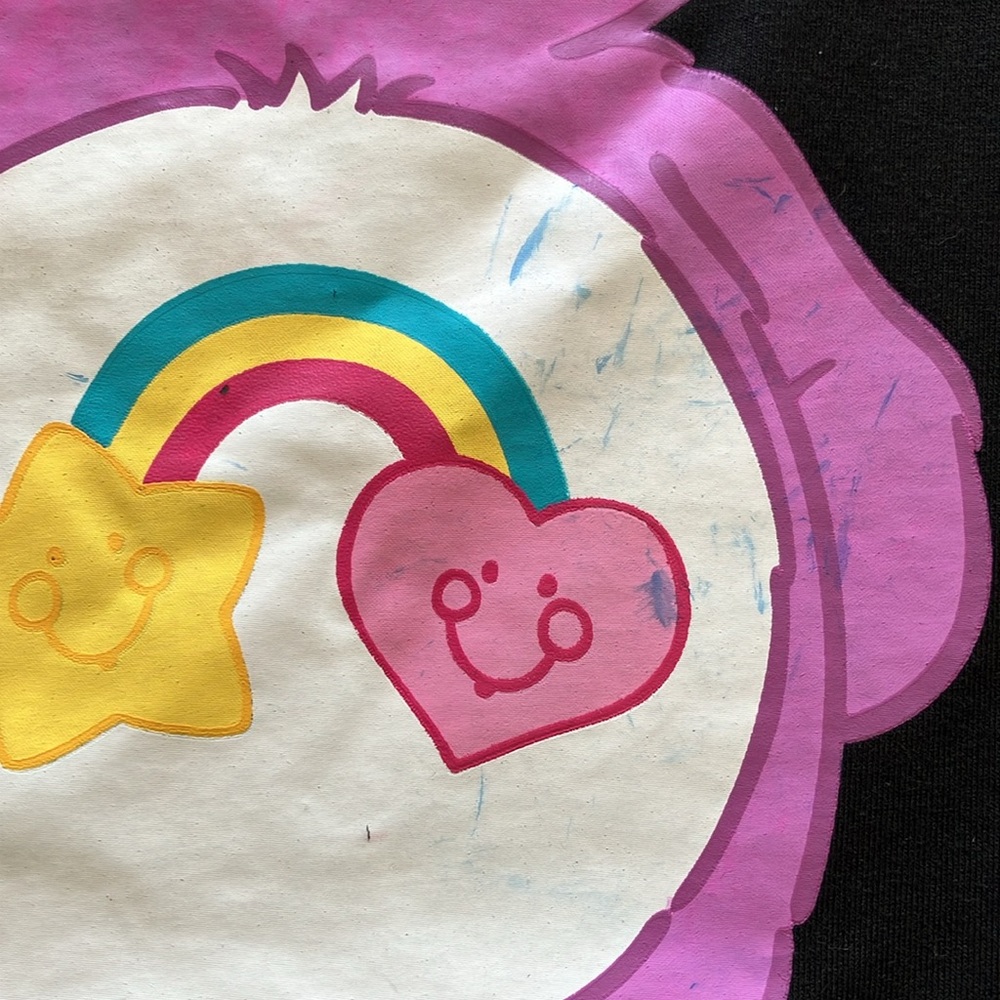 FREE W PURCHASE CALLOUT! Care Bears "Best Friend Bear" Black Crew Neck T-shirt - Picture 4 of 5